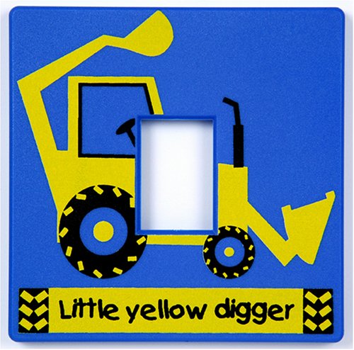 Childrens Toyshop  Toys : Little Yellow Digger Light Switch Cover