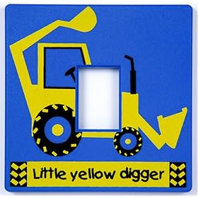 Little Yellow Digger Light Switch Cover