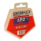 Briko-Maplus LP2 Red Low Fluorinated Ski and Snowboard Solid Wax (100 Grams)