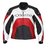 Alpinestars Stella GP Plus Women's Leather Street Motorcycle Jacket - Color: Red, Size: 48