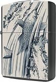 ZIPPO (ジッポー) ライター レーザー彫刻ブラックメッキ仕上げ 200 TN-BK 滝登り.YSの画像