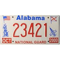 Alabama License Plate National Guard