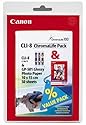 Canon CLI-8 CHROMALIFE Multipack Tinte CLI-8 Farbe: magenta, cyan, gelb/ + GP-501 10x15cm, 50 Blatt