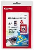 Canon CLI8 and GP-501 pack - Ink tank / paper kit