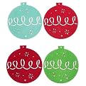 Be Merry Flocked Disk Ornaments