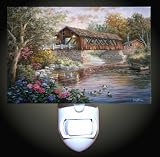 Country Covered Bridge Decorative Night Light