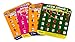 Regal Games Finger-Tip Shutter Bingo Cards with Sliding Windows - Interstate Bingo & Auto Bingo Game - Assorted Colors Travel Bingo Game Set Kids - Reusable, No Chips & Daubers Needed - 4 Packs