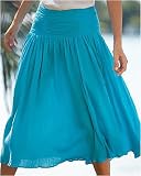Shirred-waist skirt