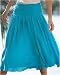 Shirred-waist skirt