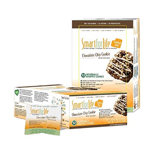 Smart for Life Irresistible Winner Fully Enrobed Diet Chocolate Chip Cookies Four 12-count Boxes