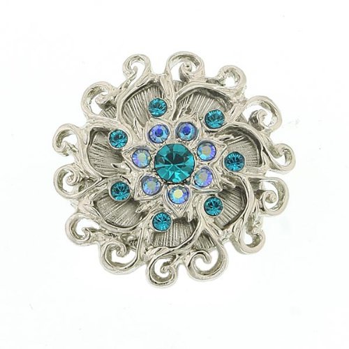Aquamarine Filigree Cocktail Ring