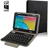 Tabsuit 10.1'' Keyboard Case - Ultra Slim SmartShell Stand Cover with Magnetically Detachable Wireless Bluetooth Keyboard for Dragon Touch 10.1 inch Tablet and more 10.1'' / 9.7'' Tablet