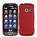 Rubberized Hard Snap-On Cover Compatible With LG Extravert 2 VN280, Red RP
