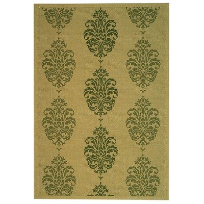 Safavieh Natural and Olive Indoor/ Outdoor Area Rug, 6-Feet 7-Inch by 9-Feet 6-Inch