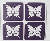 TEMPORARY GLITTER TATTOO 20 x mini stencil cute butterfly glitter tattoo airbrush facepaint