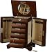 Contemporary Walnut Jewelry Box w/ Lock and Key