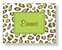 Inkwell - Folded Note Personalized Stationery (Leopard Box Lime)