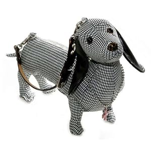 Fuzzy Nation Houndstooth Dachshund Dog Handbag Special Limited Edition by Fuzzy Nation