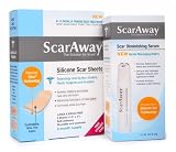 ScarAway Advanced Express Scar Healing Kit - Combo Pack (Includes 1 Pack of 12 Scaraway Silicone Sheets and 1 .5 Ounce Bottle of Scaraway 100% Silicone Gel Serum  - Plus FREE Storage/Travel Case)