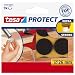 Tesa Surface Protectors, Anti Scratch Self Adhesive Felt Round 26 Mm Dia,brown (9 Pads)