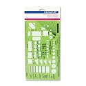 Staedtler Template, Architect and Builder, 9.25 x 5.25 Inches, Scale 0.25 = 1, Green (977125)
