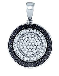 10KT White Gold 0.51 CTW Diamond Fashion Pendant