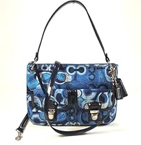 Hot Sale Coach Limited Edition Poppy Signature Hippie Pocket Shoulder Bag 19882 Denim