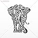 Decal Stickers Vinyl Elephant Car Window Wall Art Decor Doors Helmet Truck Motorcycle Note Book Mobile Laptop Glass Size: 4 X 3.2 Inches Black