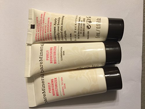 Bareminerals Purely Nourishing Moisturizer, Set of 3 X .17 Oz / 5 Ml DLX Travel Size