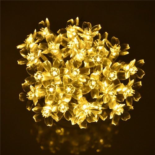 INST 30 Led Battery String Lights with Peach Blossom Covers (Warm white)