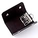 1 X Ostart Black Portable 6 Clips PU Leather Car Keychain Key Holder Bag Case Wallet Cover