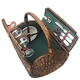 Tierce Picnic Basket in Hunter Green Lining