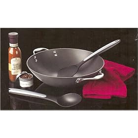 Calphalon One Infused Anodized 12 Flat Bottom Wok Gift Set DRL155PB2 by All-Clad