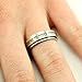 FORGIVEN JEWELRY Christian Unisex Stainless Steel I am My beloved's, and My Beloved is Mine. Songs of Solomon 6:3 Hebrew Spinner Chastity Ring