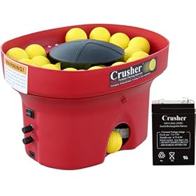 <b>Trend Sports Crusher Portable Mini Lite-Ball Pitching Machine with BONUS Steel Tripod & 4 Hour Battery</b>