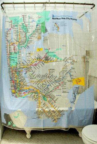 New York City Subway Map Shower Curtain