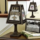 New Orleans Saints 14" Art Glass Table Lamp