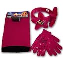 Disney Hannah Montana Girl's Earmuff, Scarf and Glove Set - 3 Piece Set (7-14)