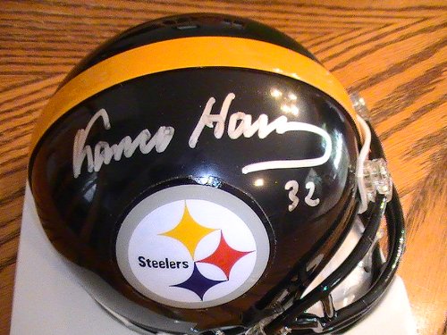 FRANCO HARRIS SIGNED AUTOGRAPHED PITTSBURGH STEELERS MINI HELMET COA + HOLOGRAM