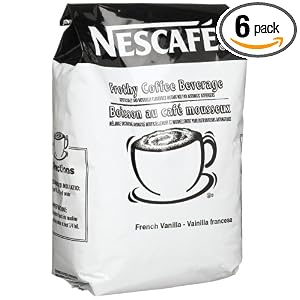 Nescafe French Vanilla Frothy Coffee Beverage Mix, 32-Ounce Bag (Pack of 6) by Nescafe