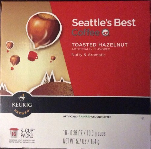 Seattle's Best Coffee Toasted Hazelnut K-cup 16 Packs (Pack of 2)