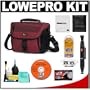 Lowepro Nova 180 AW Digital SLR Camera Shoulder Bag (Bordeaux Red) + Accessory Kit for Canon Rebel T3, T3i, T1i, T2i, EOS 60D, 5D, 7D, Nikon D3000, D3100, D5000, D5100, D7000, D300s, Olympus Evolt E-5, E-30, E-620 & Sony Alpha A560, A580, A33, A35, A55