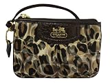 Coach Limited Edition Signature Animal Print Wristlet Wallet Case Bag for Ipod 46719 Natural Multi