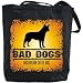 Canvas Tote Bag Black  Bad Dogs Australian Cattle Dog  Dog