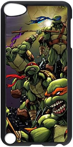 iPod Touch 5 Case, For iPod Touch 5, Hot Sale Teenage Mutant Ninja Turtles Fighting Hard PC Plastic Black Case Protective Cover for Apple iPod Touch 5 5th Generation