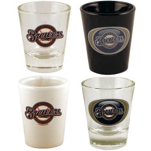 Milwaukee Brewers Four Piece Collector Shot Glass Set