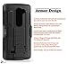 LG Leon Case, LG Tribute 2 Case, LG Power Case, LG Sunset Case, NageBee - Advanced Armor Hard Hybrid Case Cover Military Stand Holster Locking Belt Swivel Clip Combo Case for LG Leon C40 (MetroPCS) / LG Tribute 2 (Boost Mobile) / LG Power L22C (Straight Talk) / LG Sunset L33L (Holster Combo Black)
