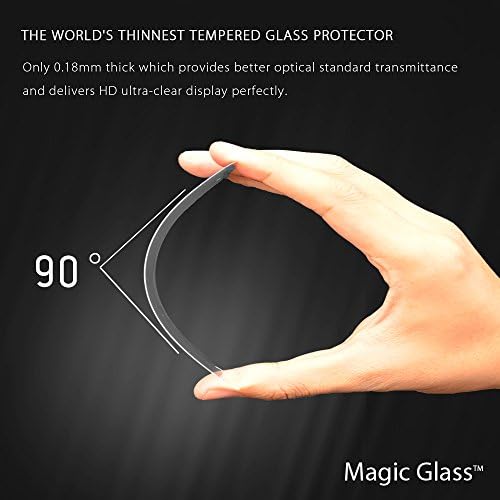 The World's Thinnest iPhone 6 Tempered Glass Screen Protector By Magic Glass - 9h Military Grade - 0.18mm Oleophobic Coated -100% Finger Print & Scratch Proof - Super Crystal Clear - Life Time Guarantee. only for 5.5"