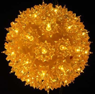Bethlehem Lighting Indoor/Outdoor Mini Star Christmas Light Sphere 50, Yellow