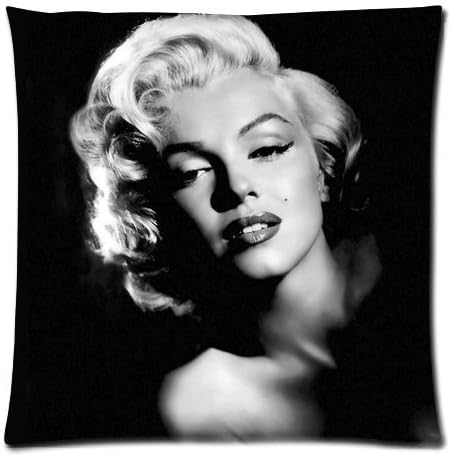 Black Sexy Marilyn Monroe 18" X 18" inch Square Throw Pillow Cover Case Sofa Case - 45cm * 45cm- Two Sides